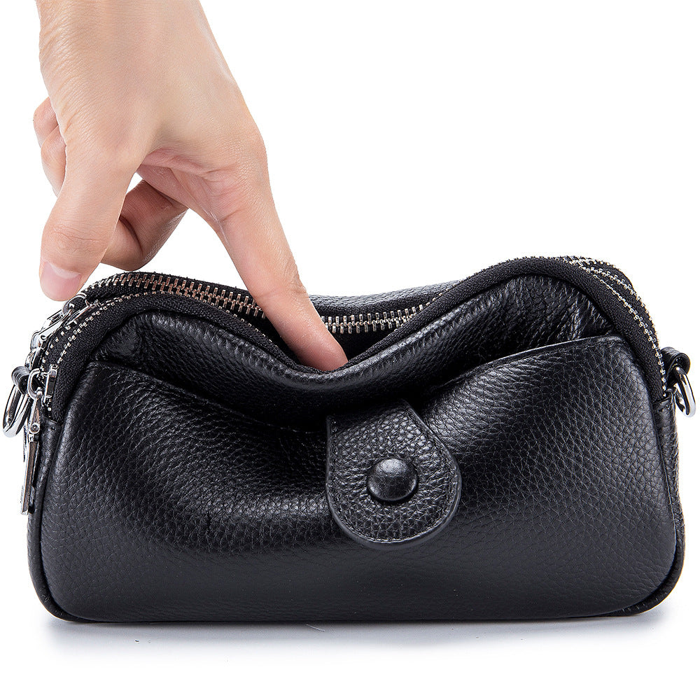 Women's Genuine Leather Large Capacity Mom Mobile Women's Messenger Bag