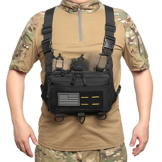 Unique Men's Fashion Vest Hanging Running Outdoor Camouflage, Military Fan Bag