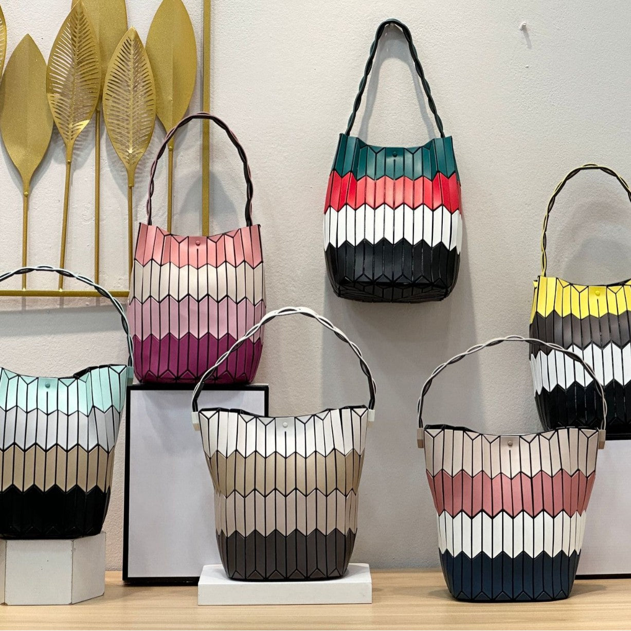 Women's Original Life Geometric Rhombus Vegetable Basket Fashion Women's Handbag