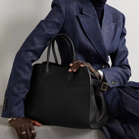 Beautiful Cowhide Leather Minimalist Large Capacity Tote Bags