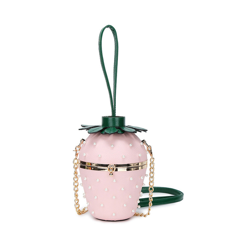 Women's Mori Fashion Rivet Personality Strawberry Shape Women's Messenger Bag