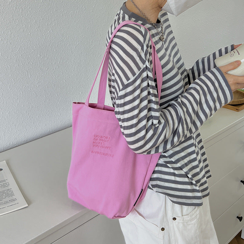 Style Simple Commuter Canvas Female Artistic Light Bags