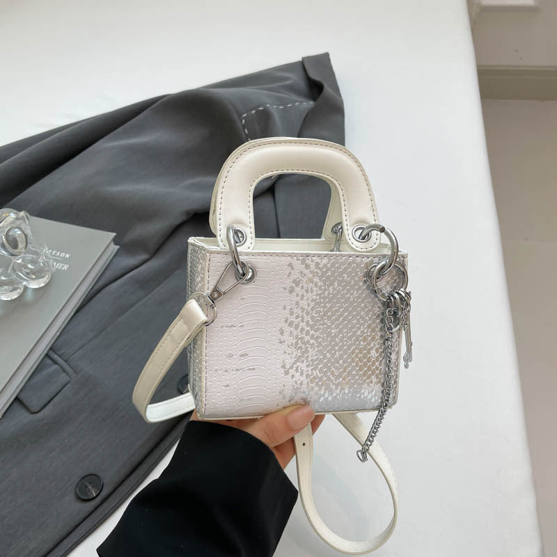 Women's Snakeskin Pattern Light Luxury Diana Mini Bags