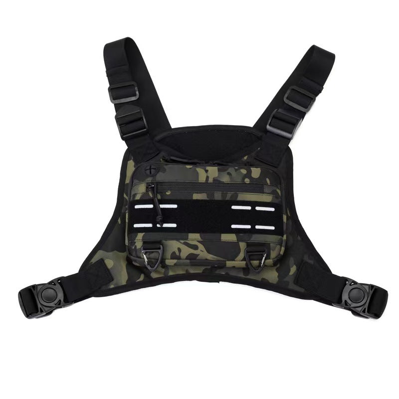 Men's Tactics Training Running Function Vest Military Men's Chest Bag