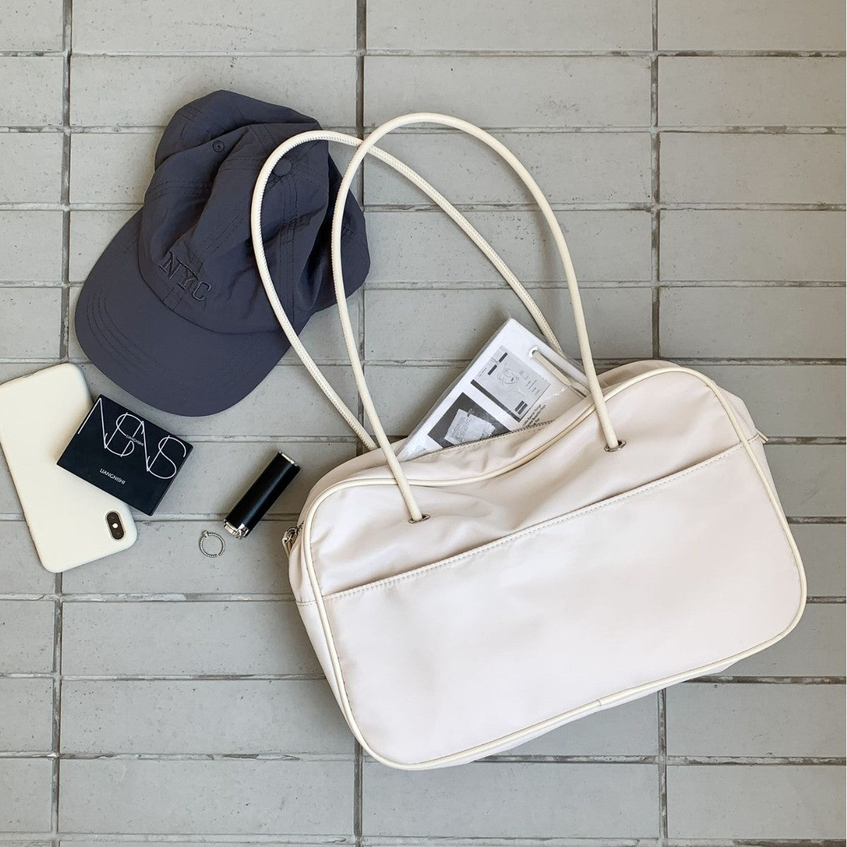 Women's Nylon For Large Capacity Versatile Boston Commuter Solid Color Women's Shoulder Bag
