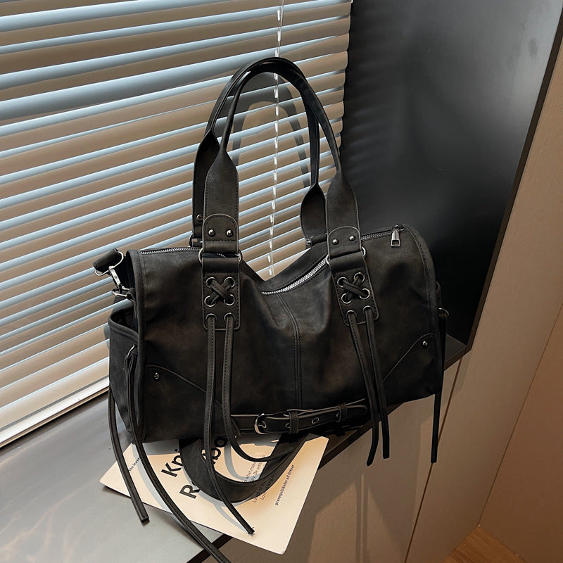 Women's Loose Retro Frosted Large Capacity Commuter Women's Shoulder Bag