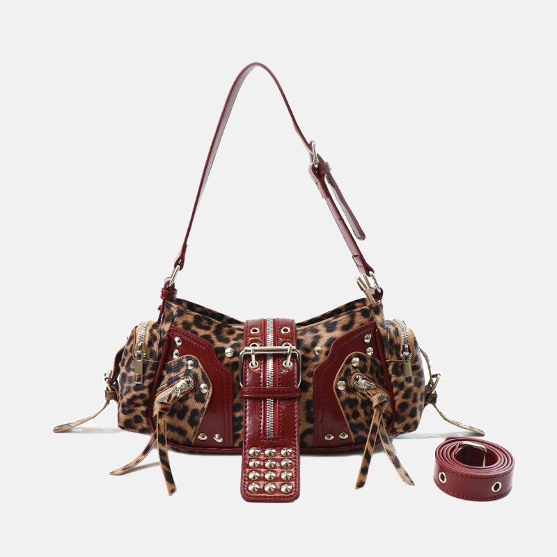 Women's Locomotive Punk Rivet Style Underarm Retro Bags