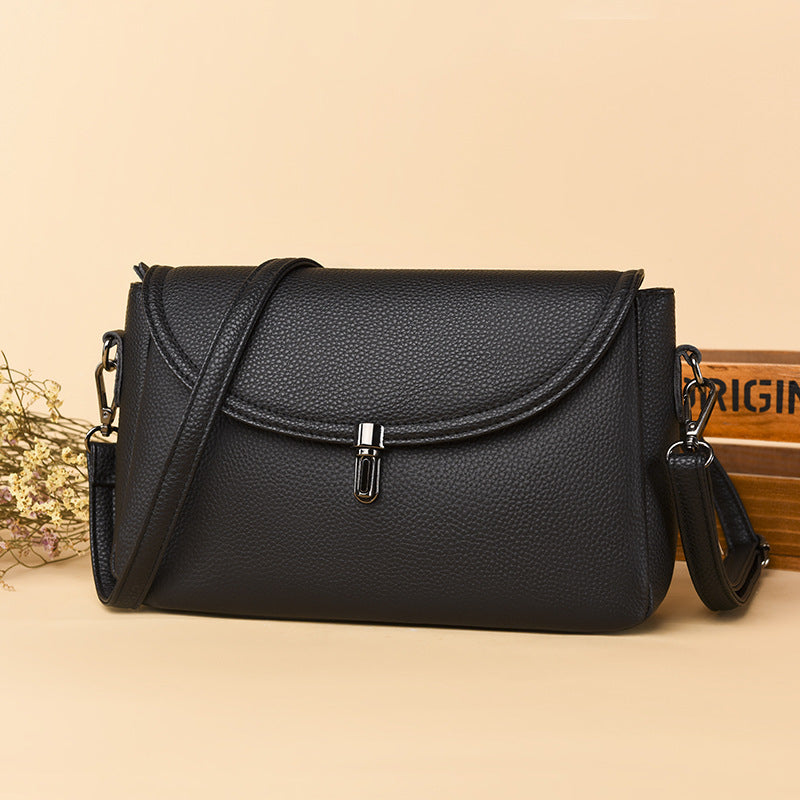 Women's Leather Versatile Large Capacity First Layer Bags