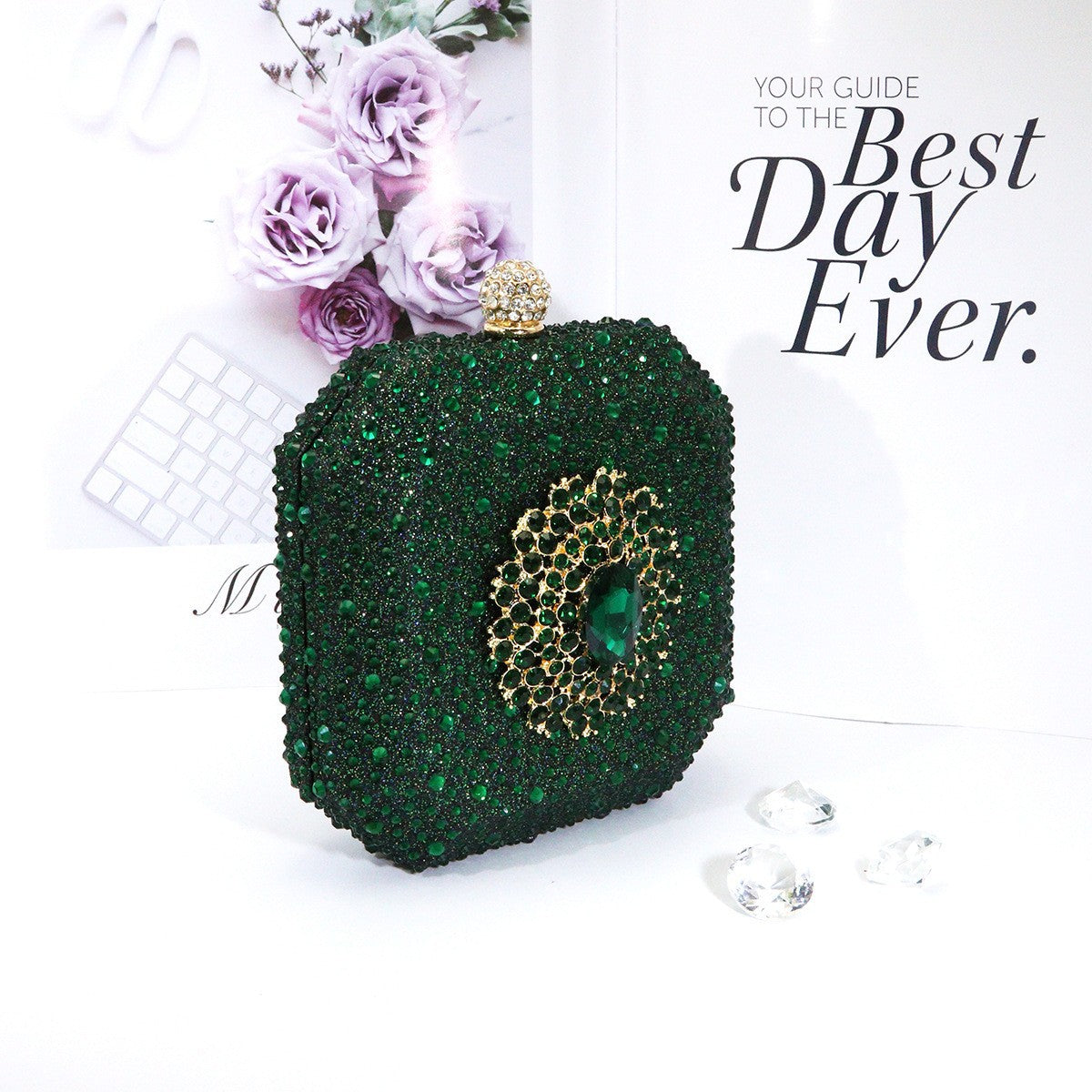 Women's Shiny Rhinestone Premium Mini The Party Fashion Dinner Bag