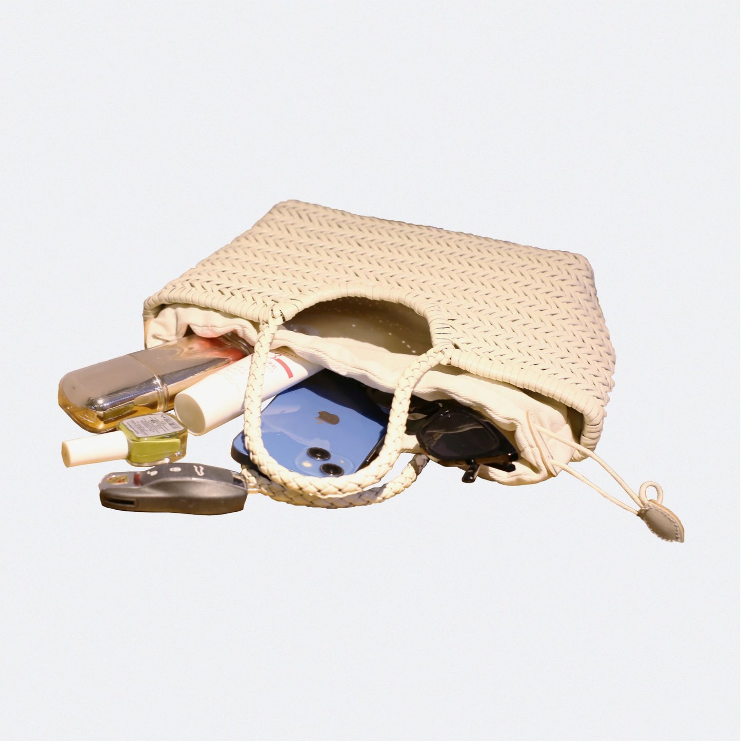 Women's Korean Retro Curved Mouth Woven Authentic Leather Weave Vegetable Women's Handbag