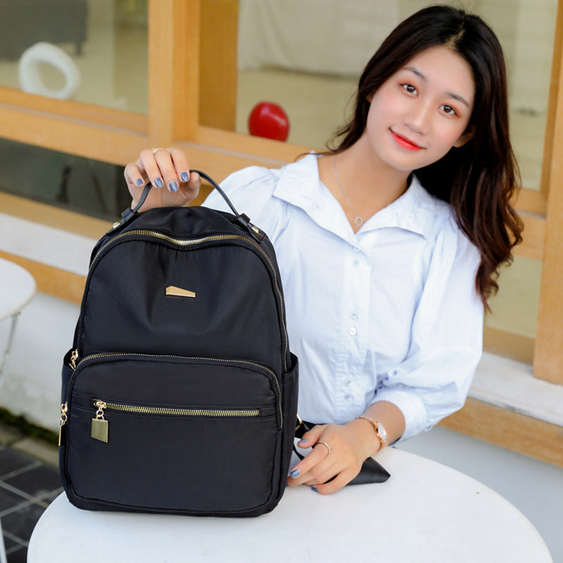 Women's Korean Fashionable Oxford Cloth Waterproof Large Universal Backpack