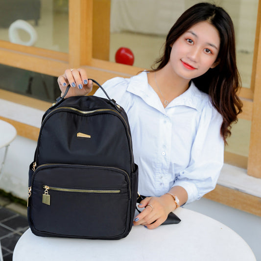 Women's Korean Fashionable Oxford Cloth Waterproof Large Universal Backpack