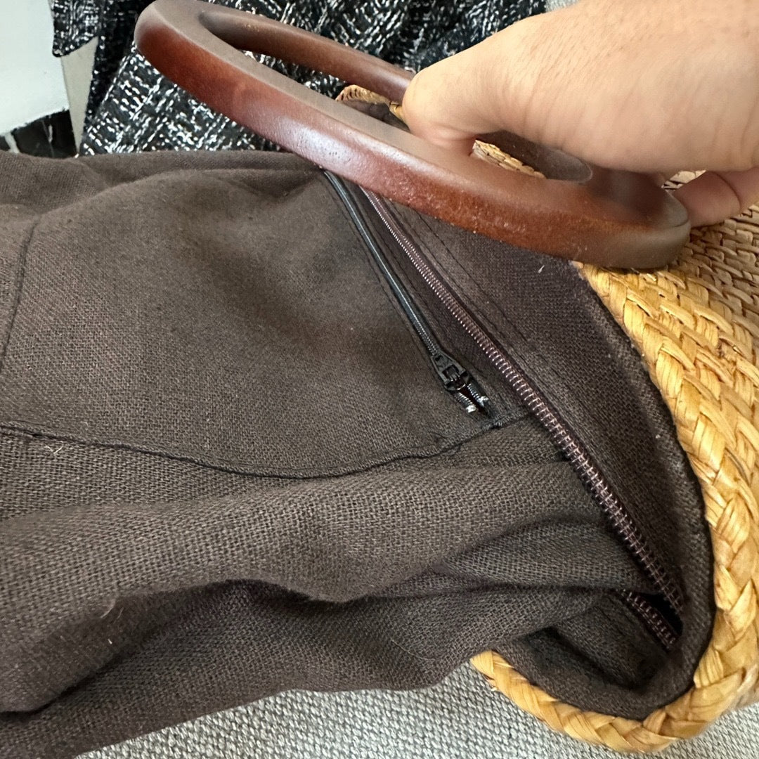 Straw Artistic Chinese Style Vacation Beach Women's Handbag
