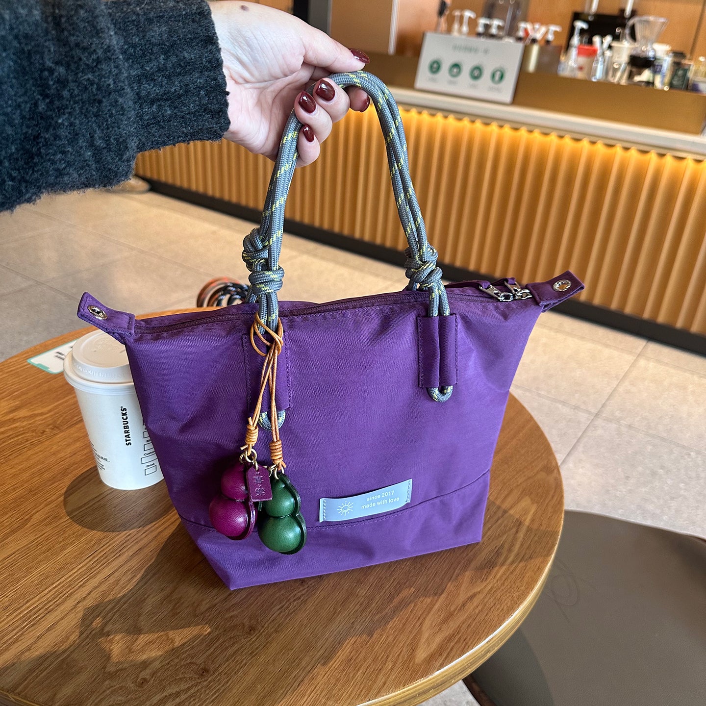 Niche Class Carrying Lunch Box Pull Waterproof Canvas Commuter Super Handbags