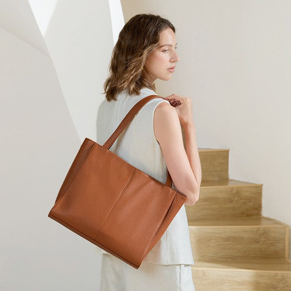Glamorous Women's Commuter Style Genuine Compartment Women's Leather Bag