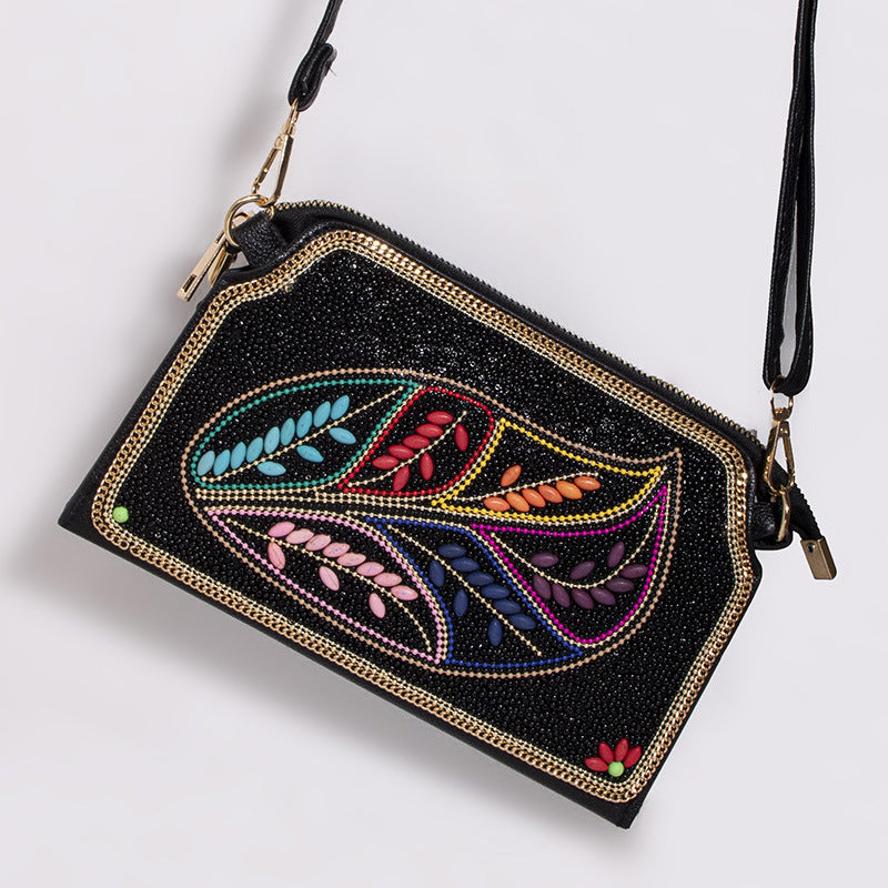 Women's Bohemian Style Bead Shell Flower Trip Bags