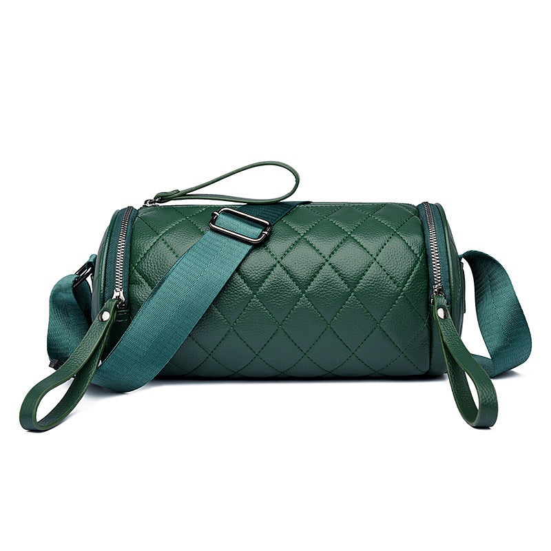 Women's High-grade Rhombus Plaid Round Pillow Women's Messenger Bag