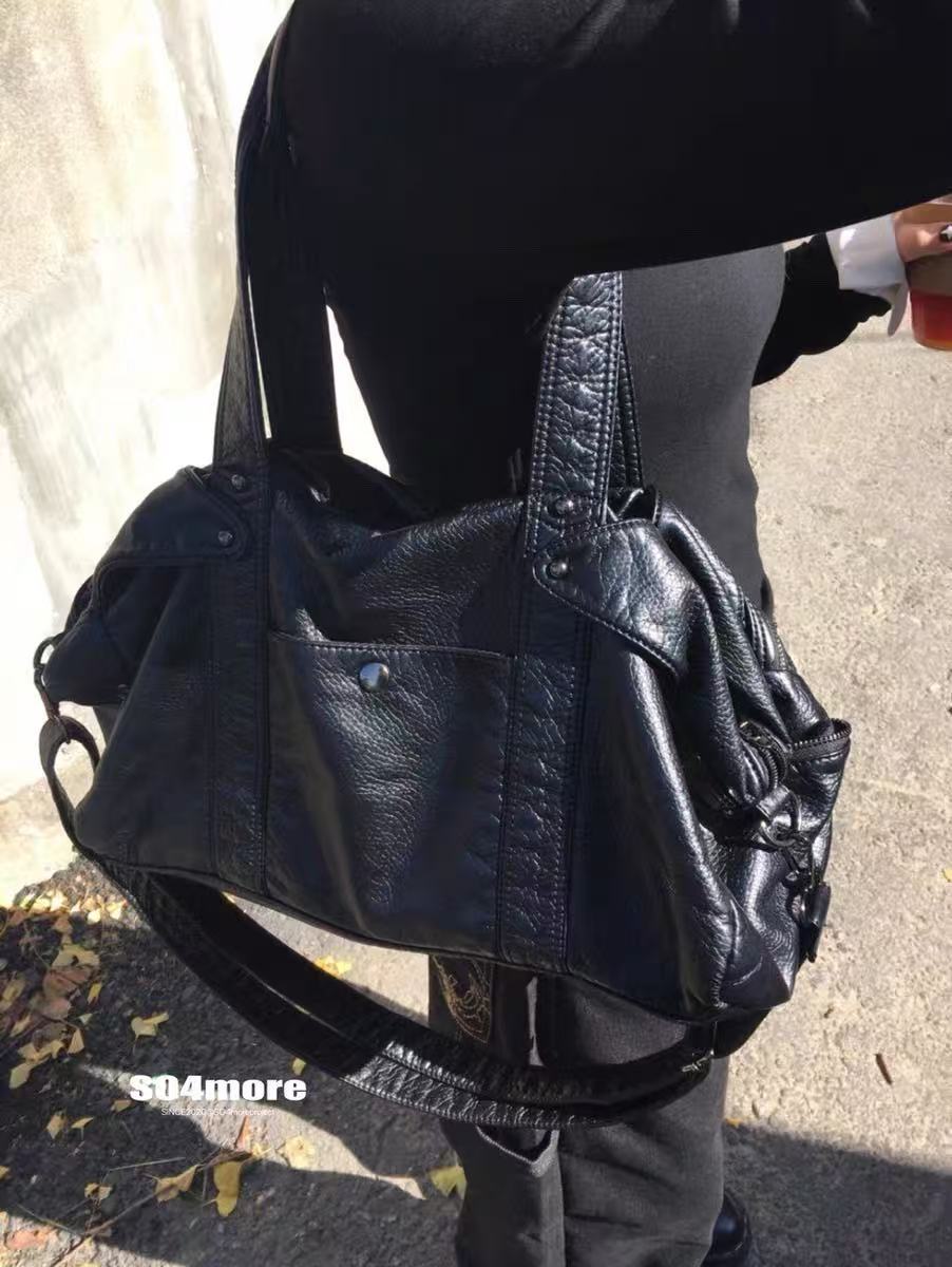 Creative Retro Distressed Soft Leather Commuter Women's Messenger Bag