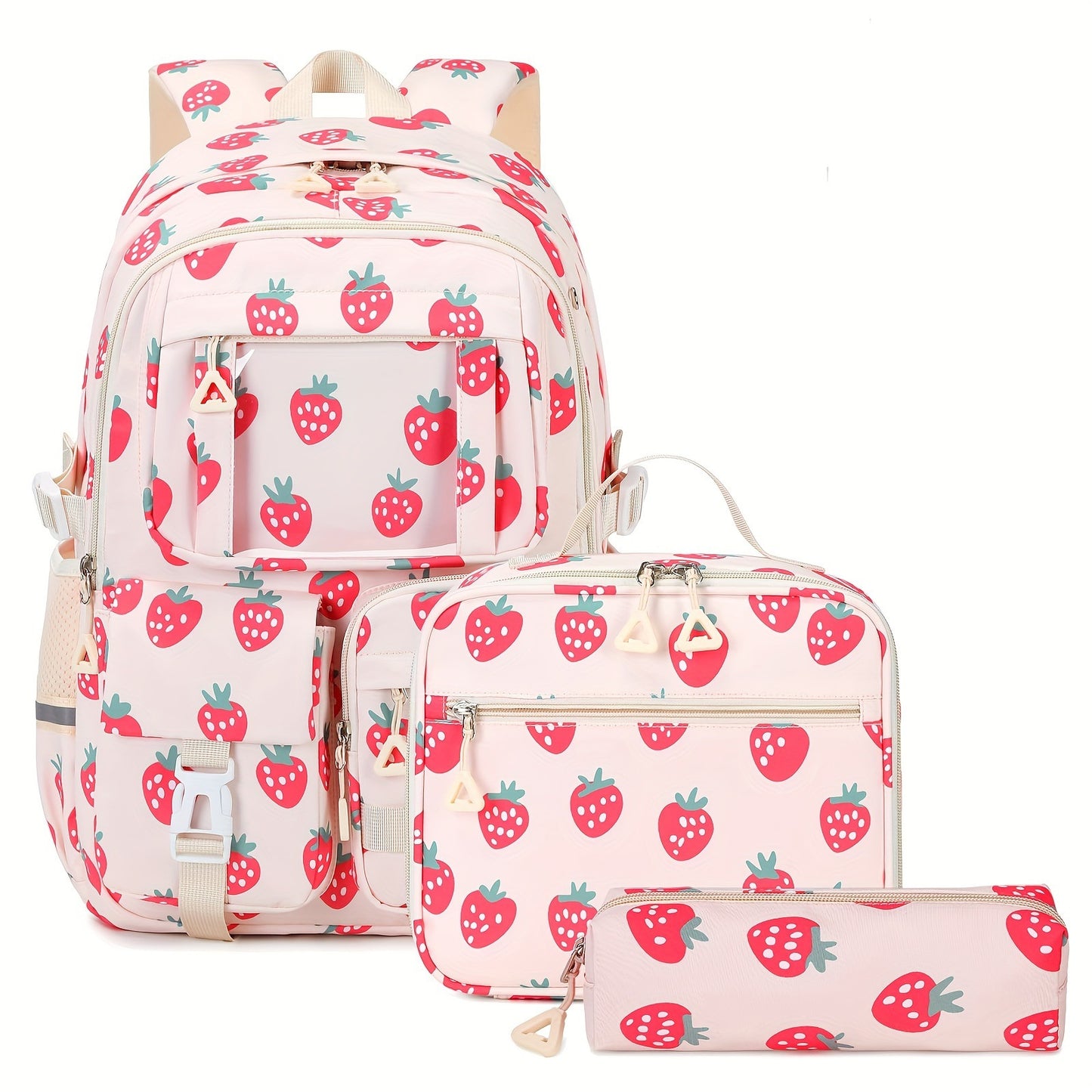Korean Printing Waterproof Rucksack Three-piece Spine Bags