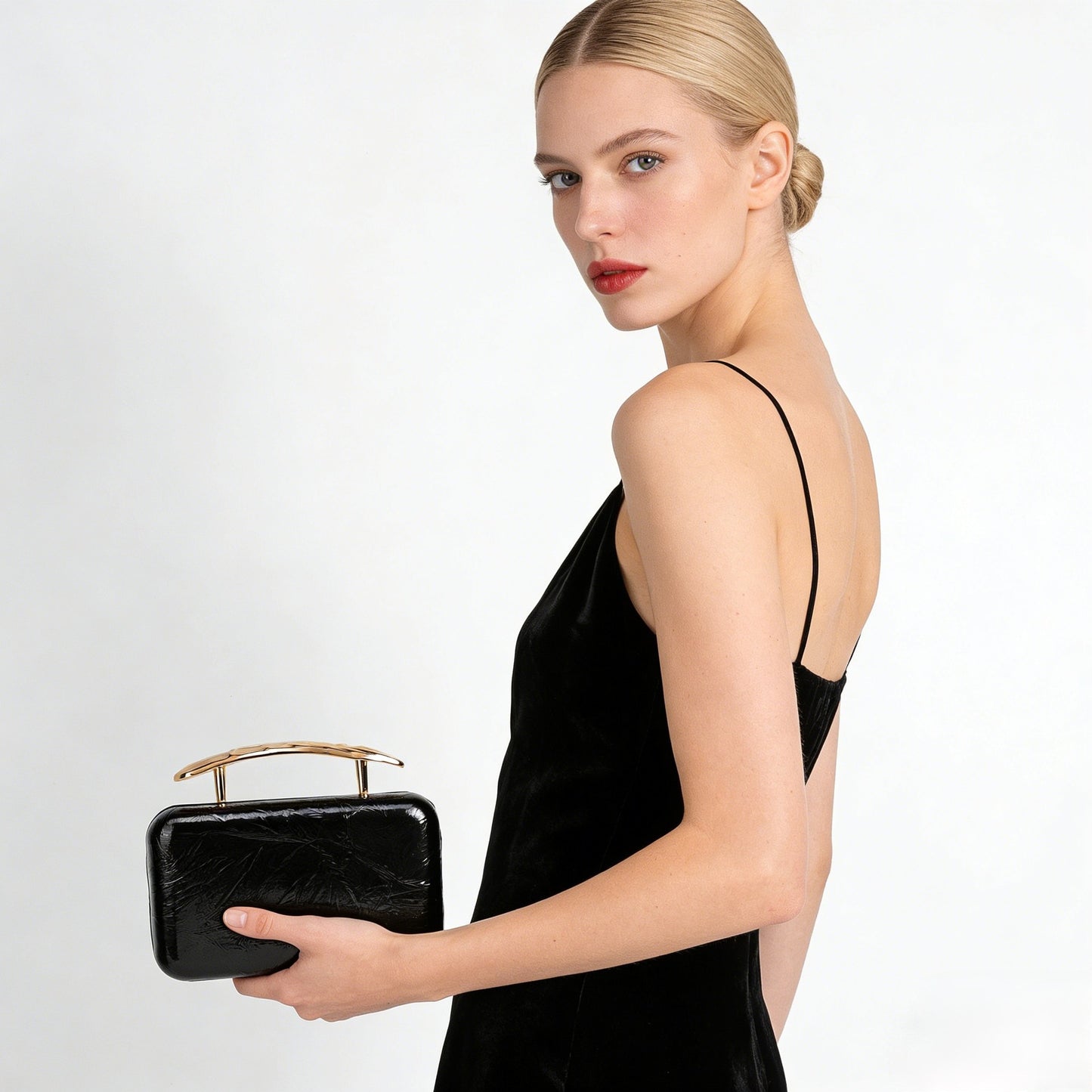 Elegant Golden Shape Clutch Light Luxury Bags