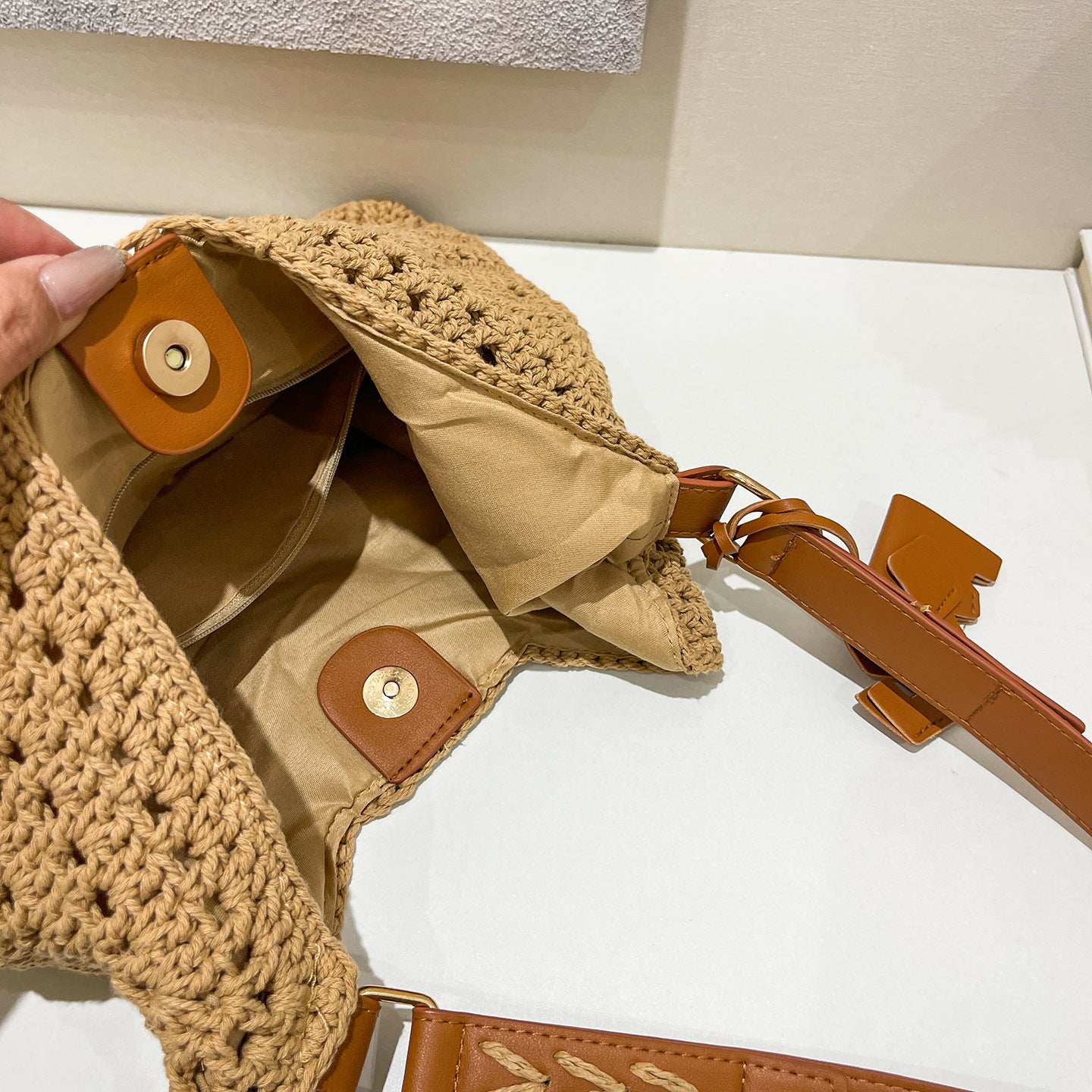 Women's Woven Trendy Large Capacity Mori Cute Straw Beach Underarm Bags