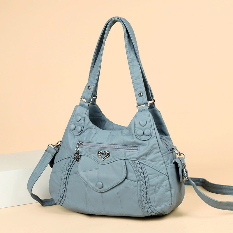 Women's Mom Large Capacity Soft Leather Fashion Shoulder Bags