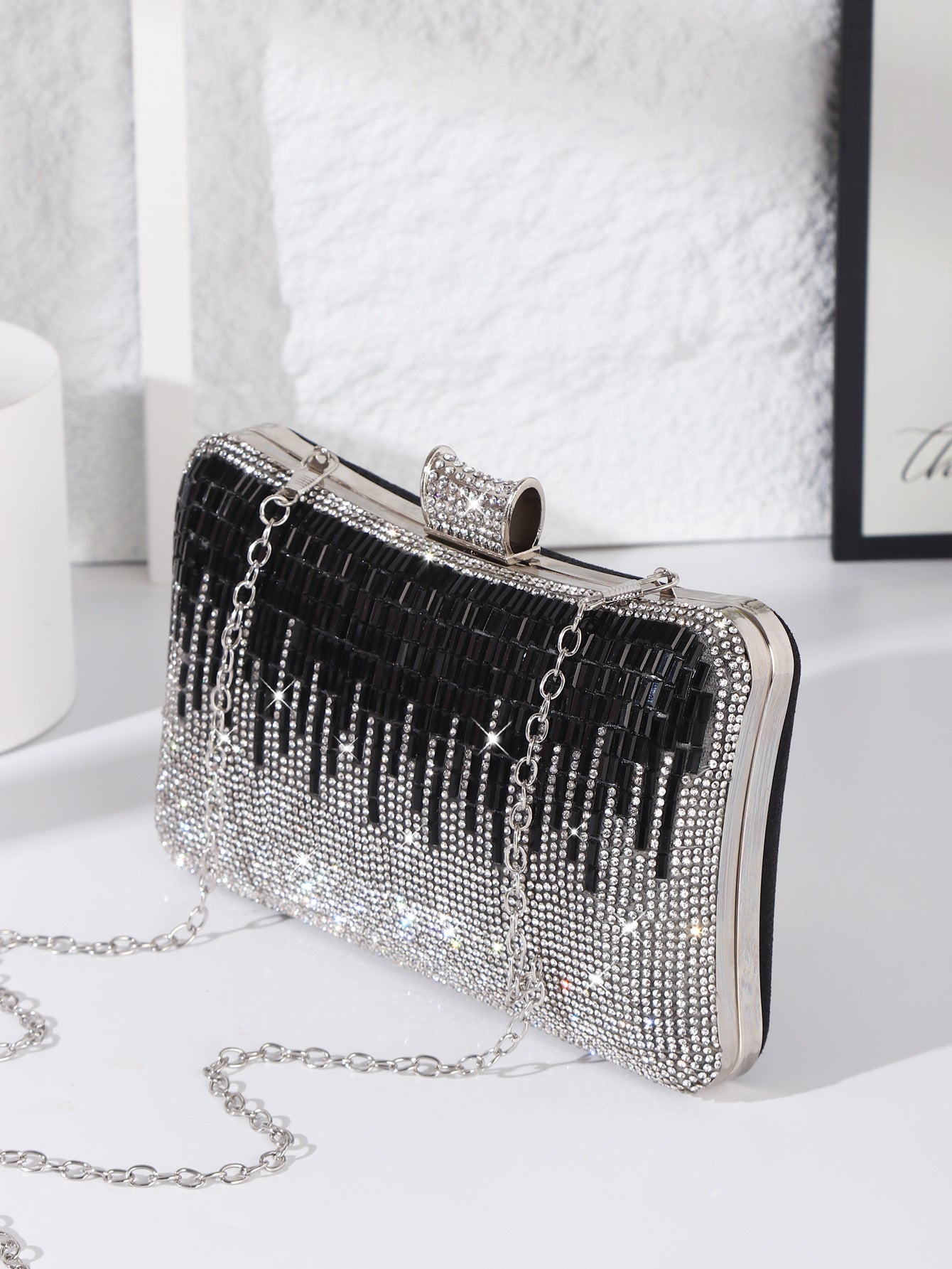 Black White Striped Vertical Fashion Big Pillow Bags