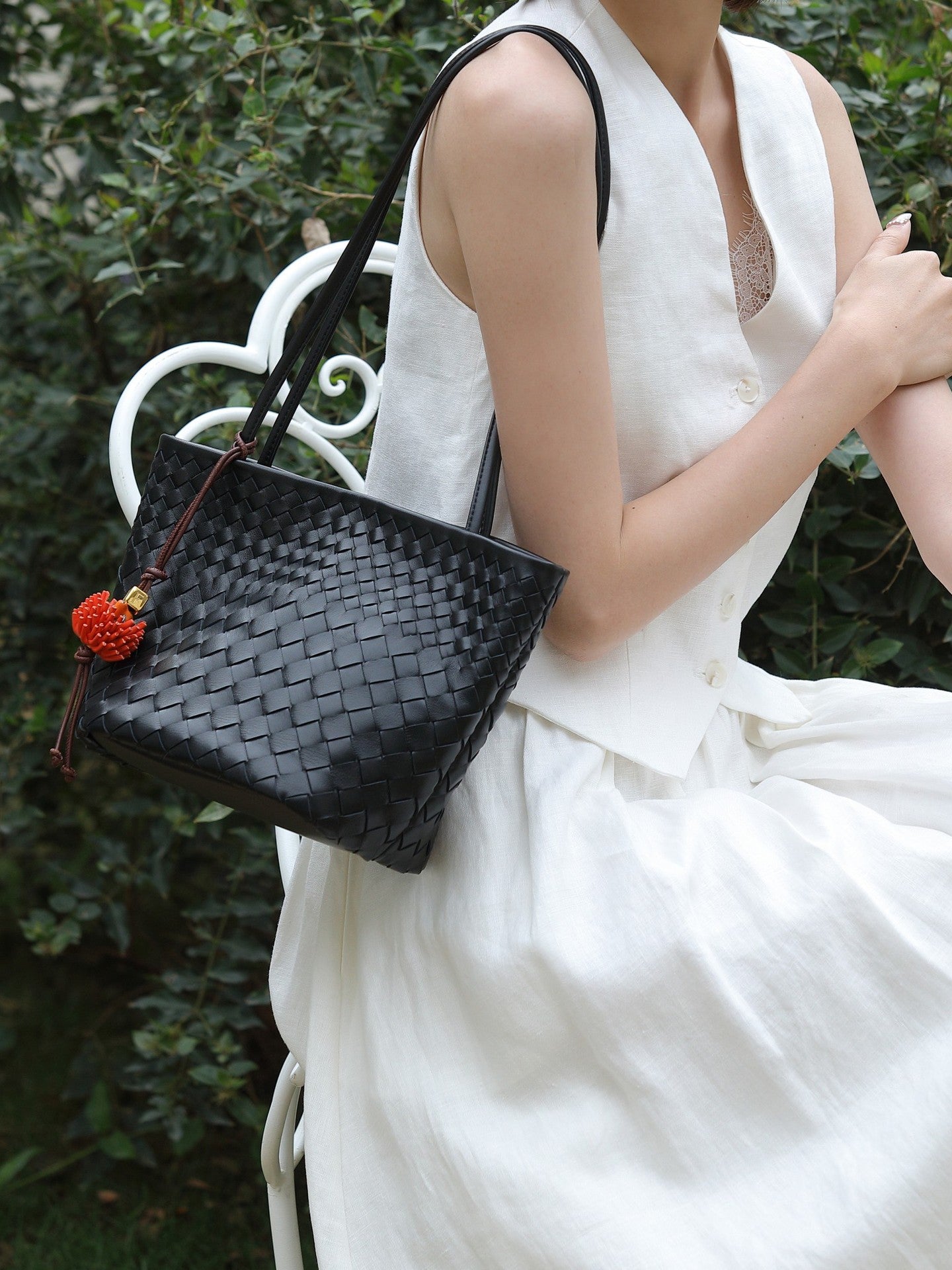 Spring Sheepskin Hand-woven Genuine Leather High Texture Bags
