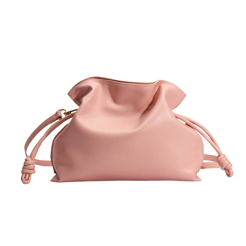 Women's Drawstring Lucky Design Advanced Simple Pleated Bags