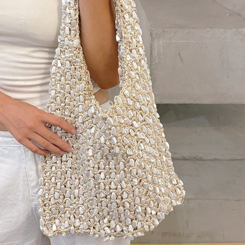 Korean Style Handmade Plush Woven Leisure Women's Shoulder Bag