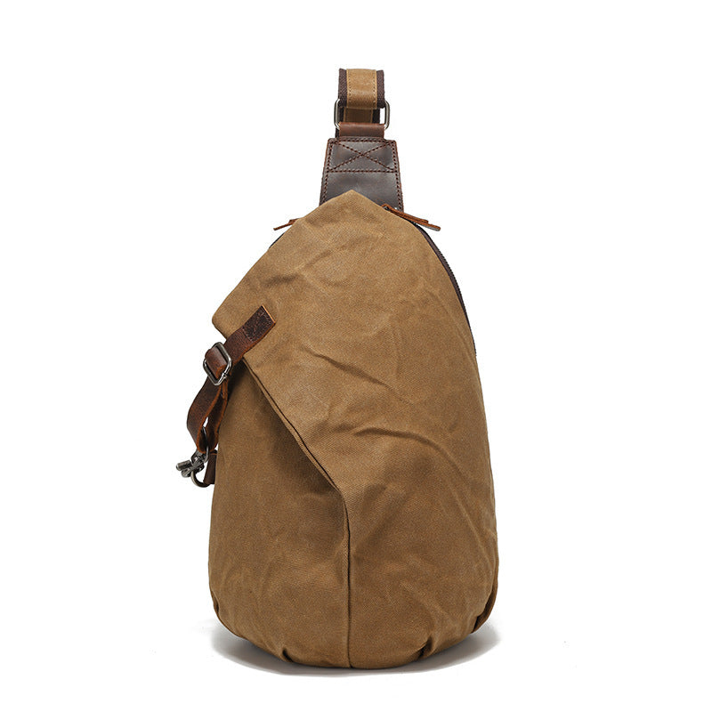 Men's Oil Wax Canvas First Layer Cowhide Bags