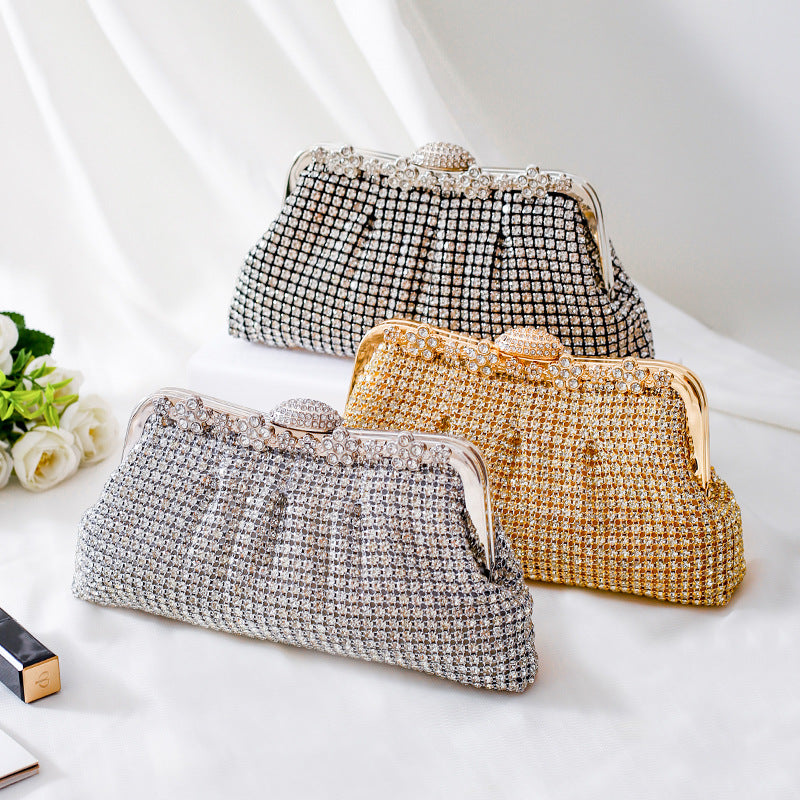 Women's Diamond Clutch With Cheongsam Dress Fashion Dinner Bag