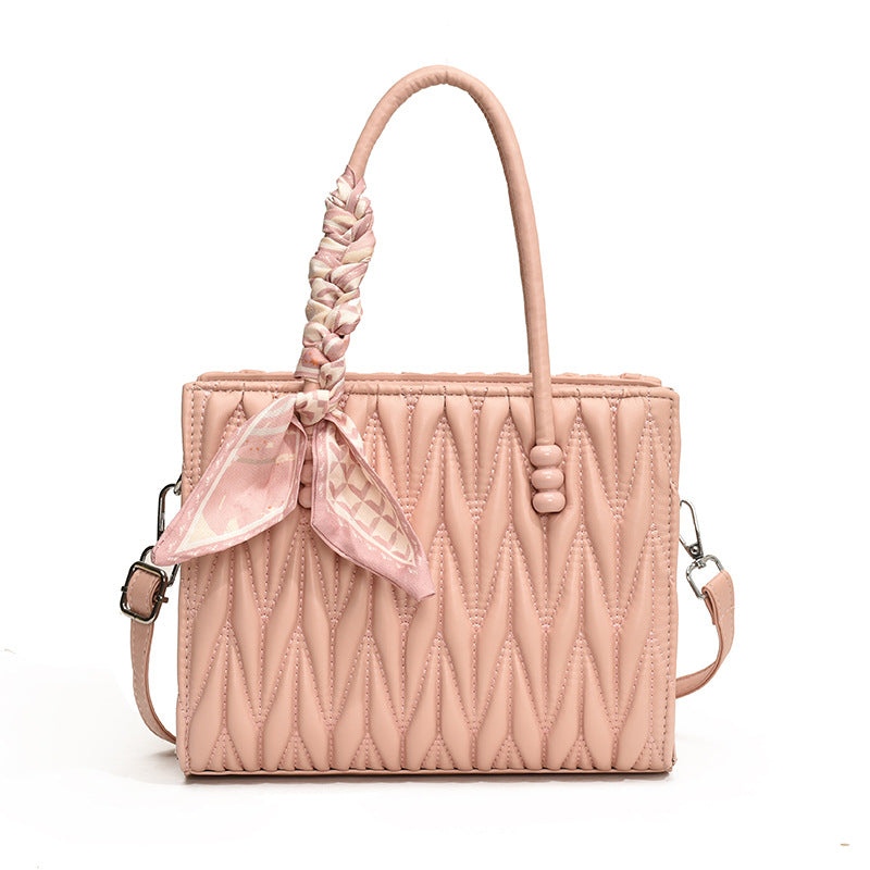 Women's Fashion Pleated Commuting Elegant Easy Matching Women's Shoulder Bag