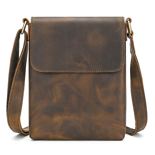 Men's Leather Fashion Crazy Horse First Layer Men's Shoulder Bag