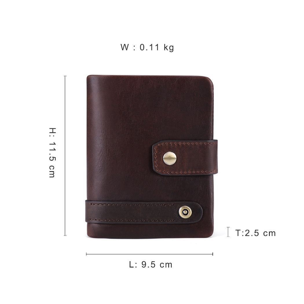 Men's Crazy Horse Leather High Sense Vintage Men's Wallet