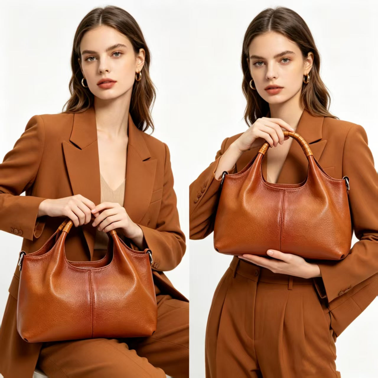 Women's Fashion Large Capacity Soft Leather Trendy Women's Messenger Bag