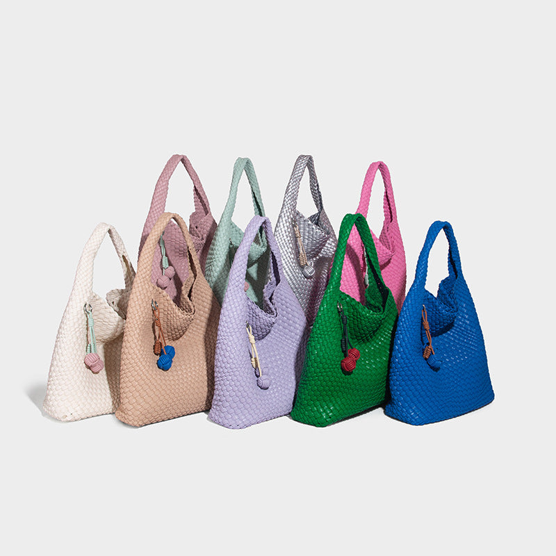 Women's Commuter Large Capacity Fashion Combination Handmade Woven Women's Shoulder Bag