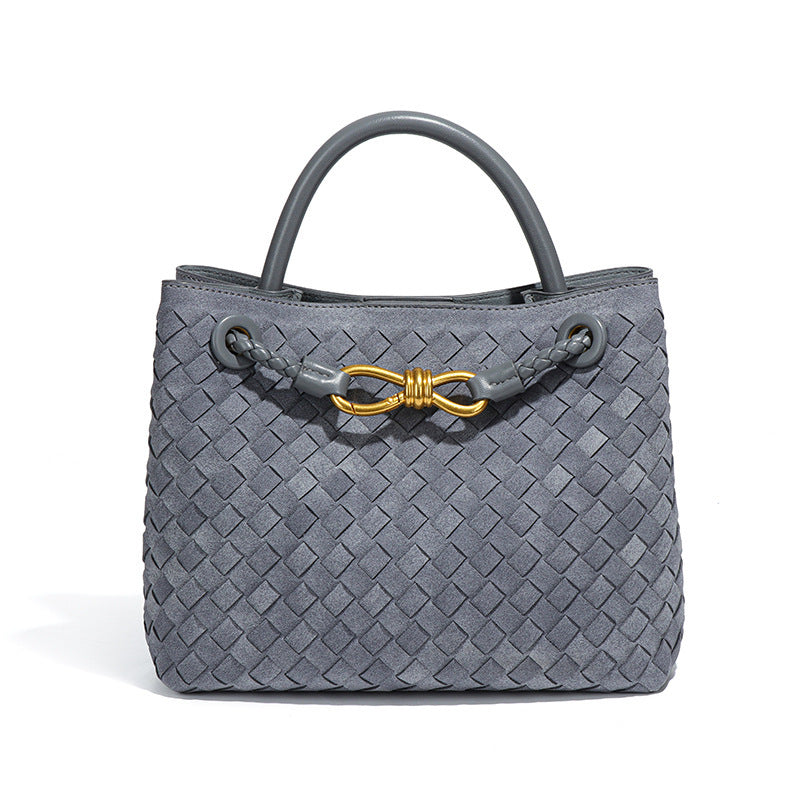 Classy Women's Frosted Suede Hand-woven Fashion Women's Handbag