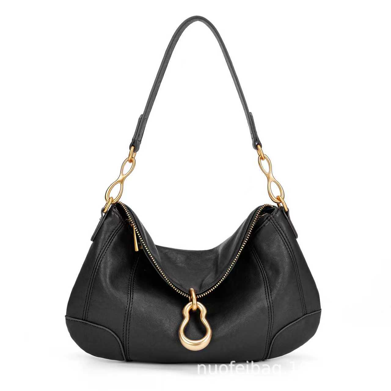Western Style Dumpling Large Capacity Simple Textured Bags
