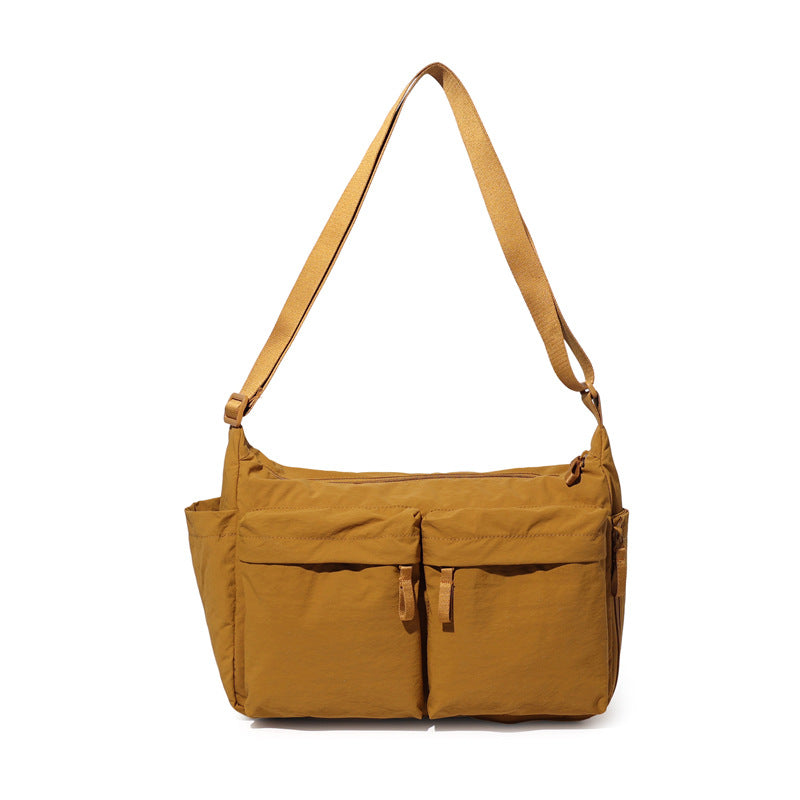 Women's & Men's Simple Waterproof Large Capacity Nylon Cloth Women's Messenger Bag