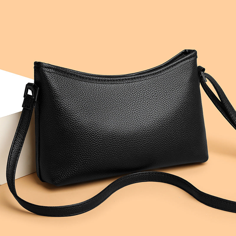 Women's Genuine Leather Wide Strap First Layer Women's Shoulder Bag