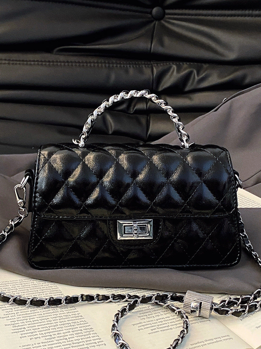 Women's High-grade Rhombus One Embroidery Chain Fashionable Women's Messenger Bag