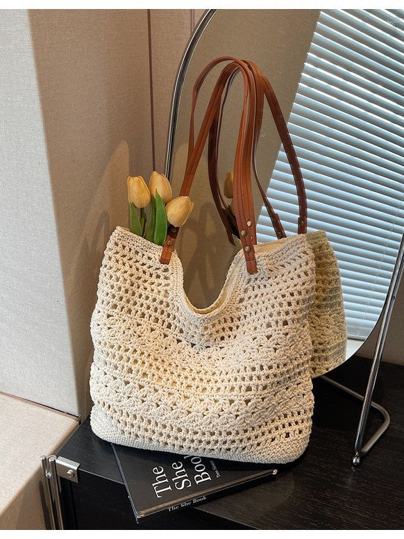Minority Simple Woven Large Capacity Commuter Bags