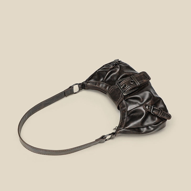 Women's Style American Retro Commuting Elegant Distressed Underarm Women's Messenger Bag