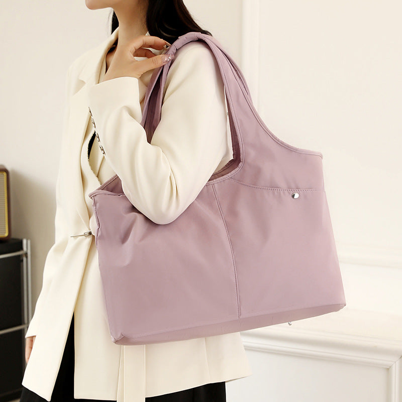 Women's Style Simple Large Capacity Lightweight Nylon Cloth Women's Shoulder Bag