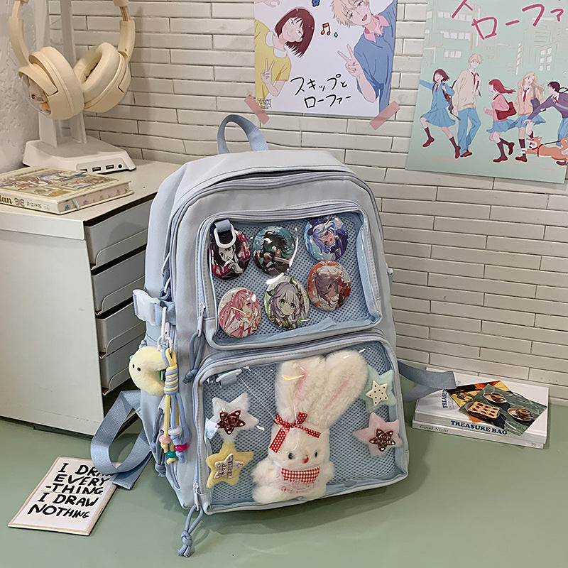 Transparent Lightweight Simple Korean Large Capacity Backpacks
