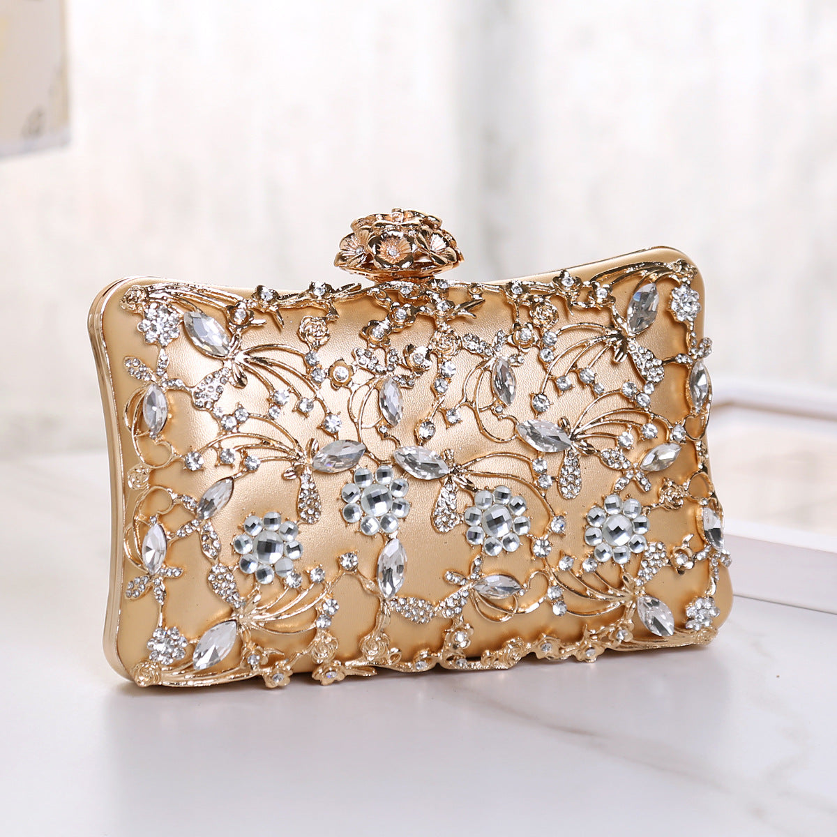 Women's Diamond Banquet Hand Holding All Match Dinner Bag