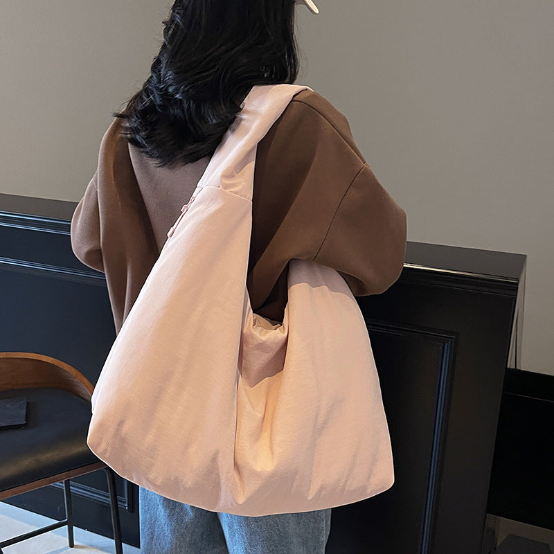 Soft Glutinous Large Capacity Nylon Cloth Tote Bag