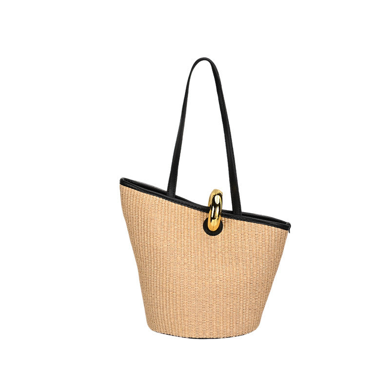 Women's Simple Straw Versatile Large Capacity Woven Bags