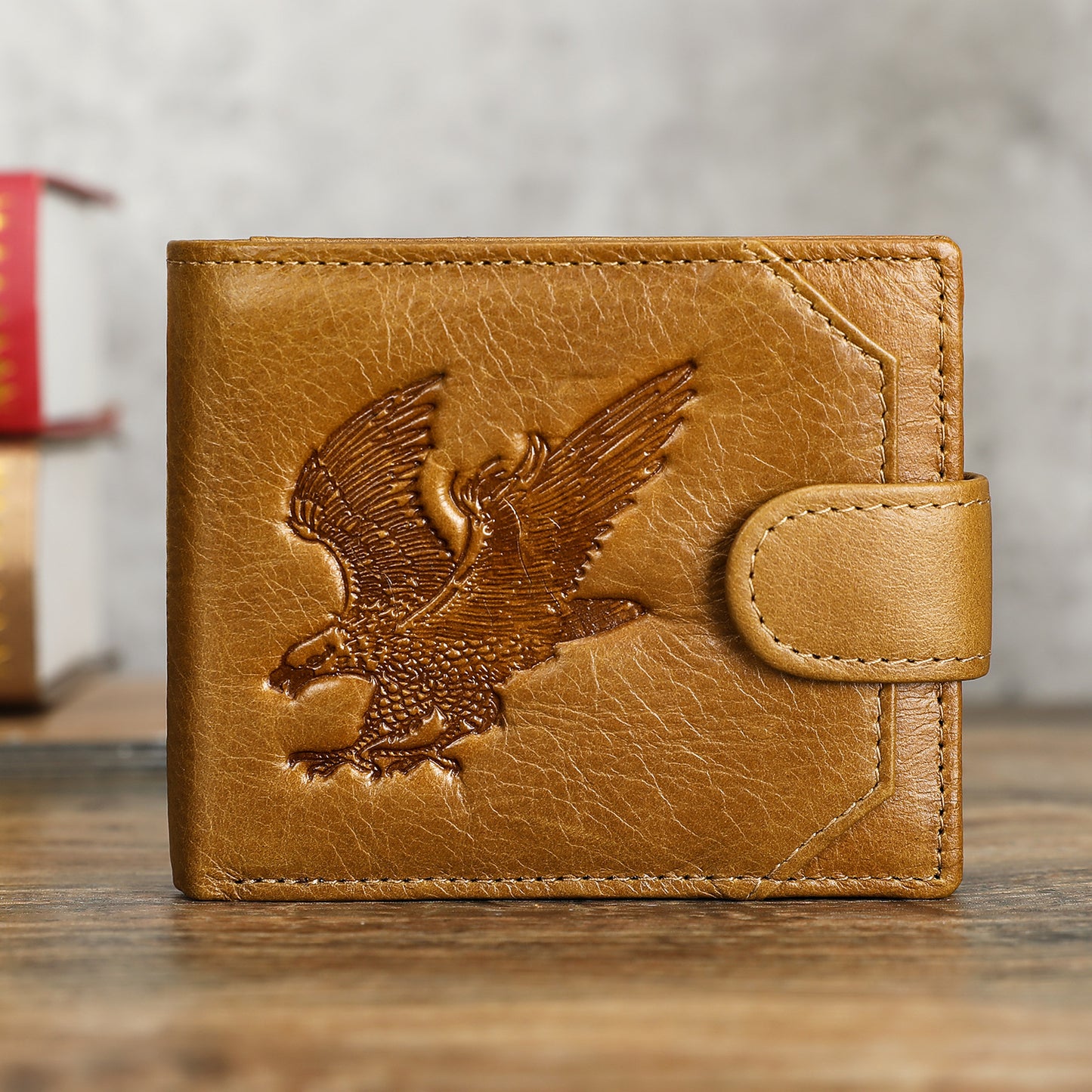 Men's Leather Short Multiple Slots First Layer Coin Purses